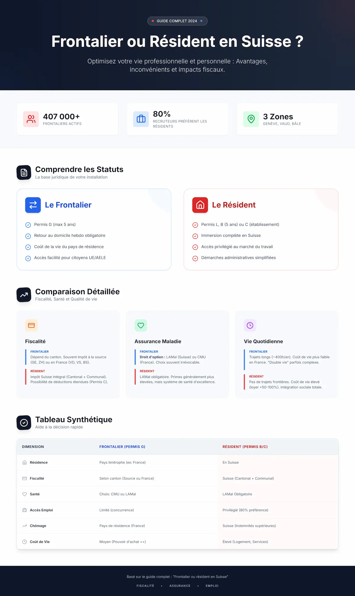 Frontalier ou résident en Suisse